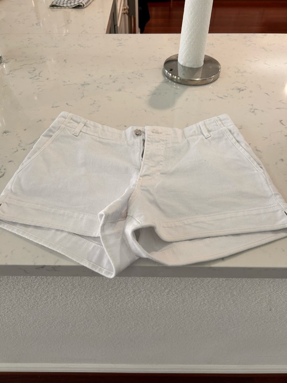 Vanessa Bruno White High-Rise Cotton Blend Shorts